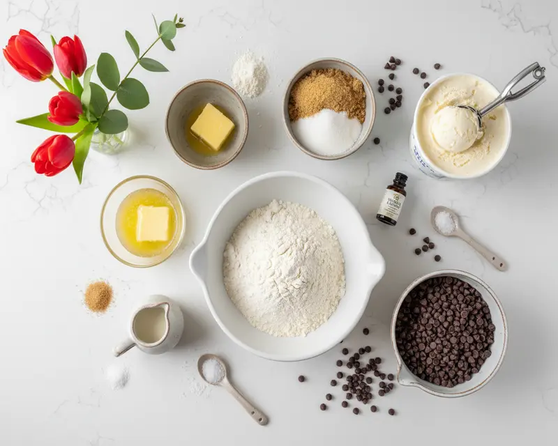 Chocolate Chip Cookie Dough Ice Cream Sandwiches 2 ingredients
