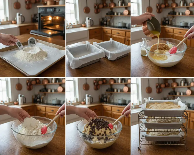 Chocolate Chip Cookie Dough Ice Cream Sandwiches 3 cooking process