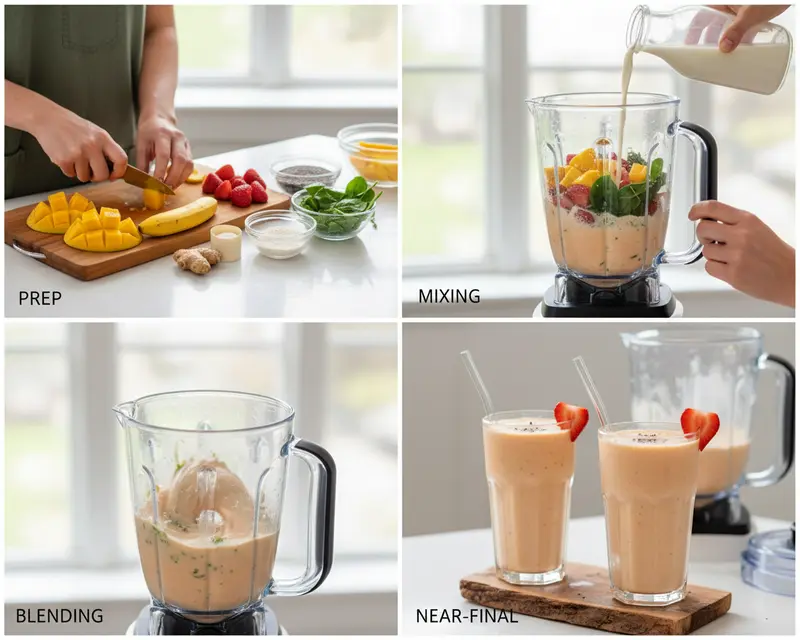 Collagen-Boosting Summer Skin Preparation Smoothie 3 cooking process