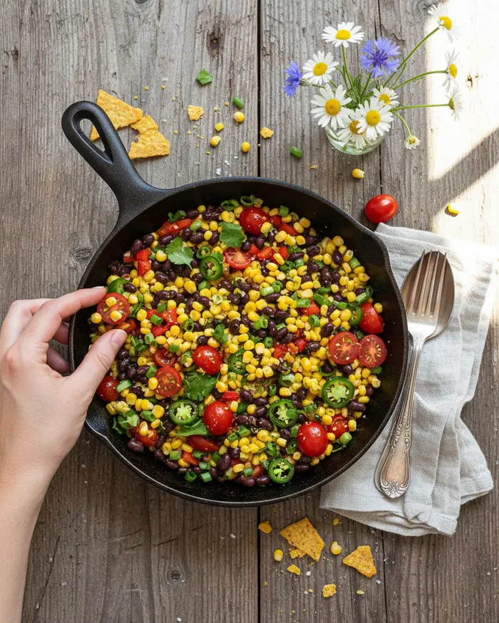 Easy Corn Tomato Black Bean Bowls Recipe 4 final plated dish