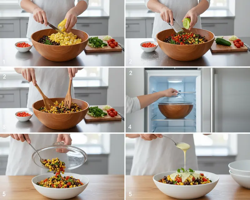 Easy Corn Tomato Black Bean Bowls Recipe 3 cooking process