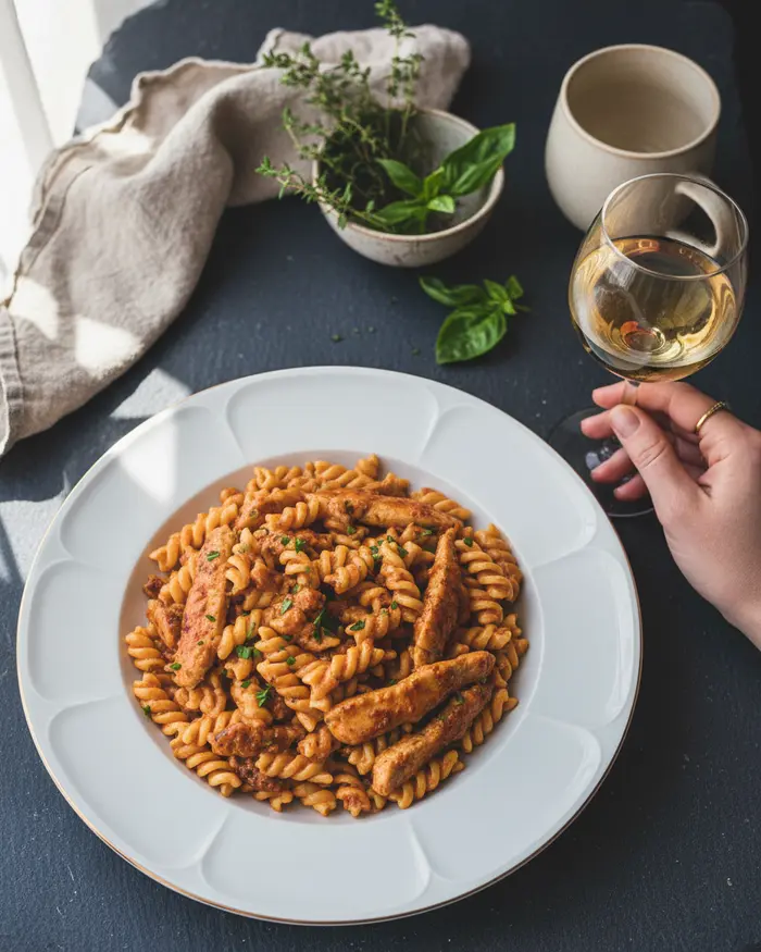 Creamy Cajun Chicken Pasta Recipe 4 final plated dish