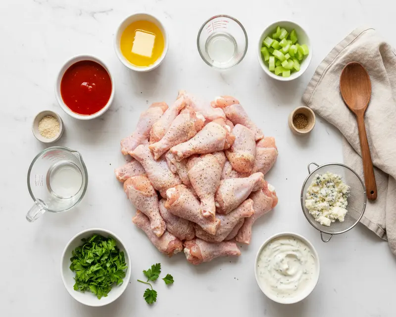 Crispy Air Fryer Buffalo Chicken Wings 2 ingredients