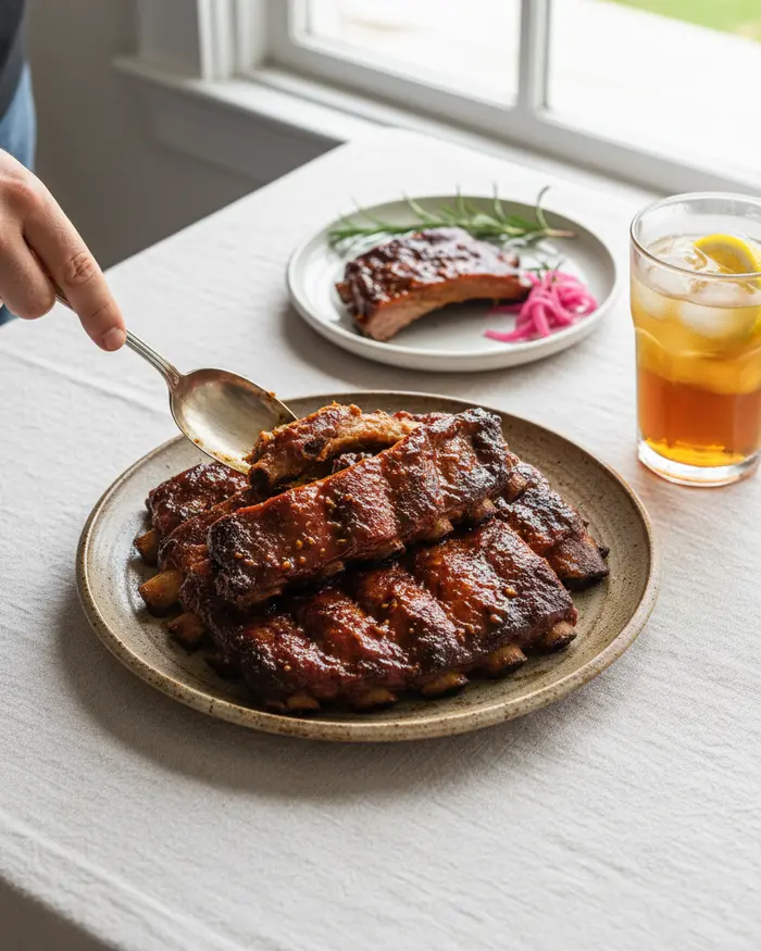 Dad's Favorite BBQ Ribs Recipe 4 final plated dish