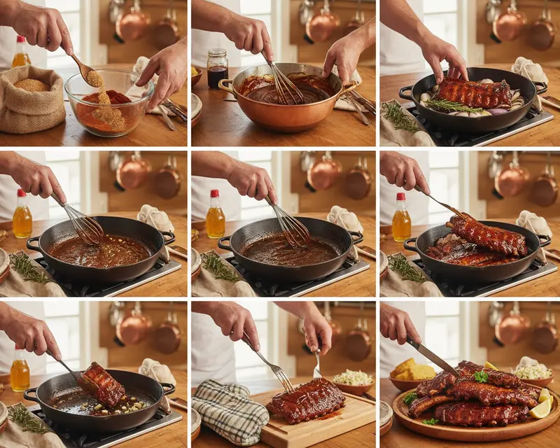 Dad's Favorite BBQ Ribs Recipe 3 cooking process
