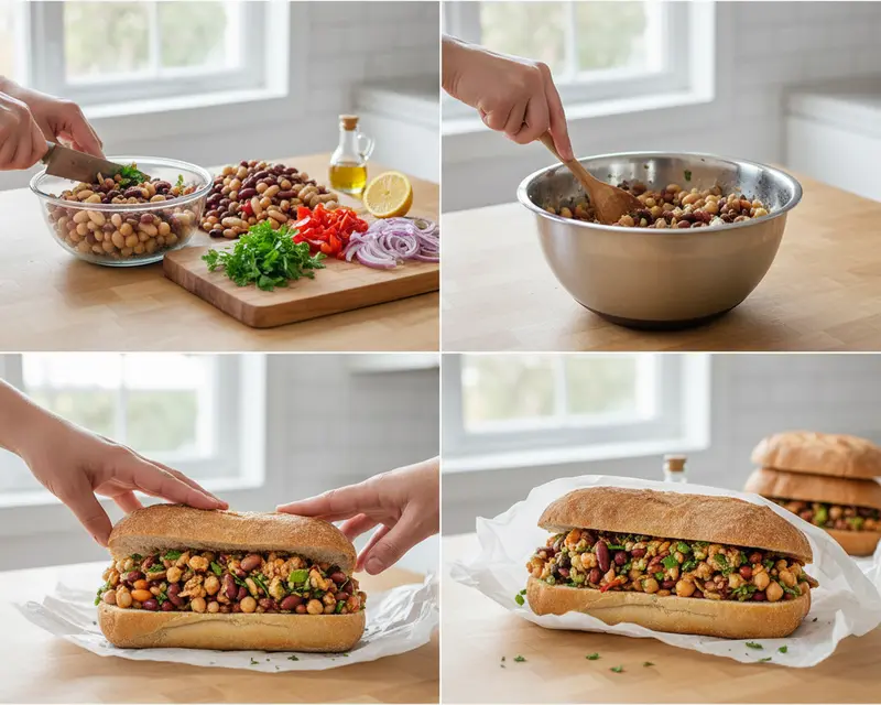 Dense Bean Salad Grinder Recipe 3 cooking process