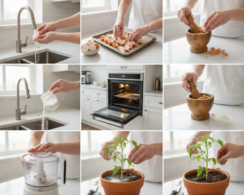 Egg Shell Calcium Garden Booster 3 cooking process