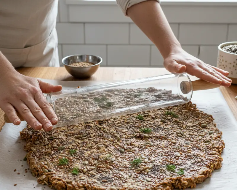 Estrogen-Balancing Flaxseed Energy Crackers 3 cooking process