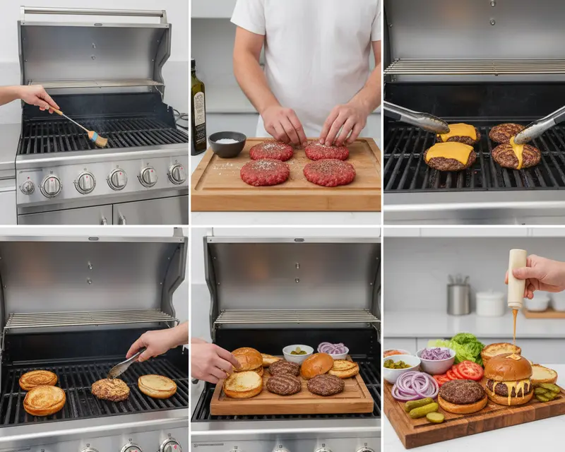 Father's Day BBQ Burger Board Recipe 3 cooking process