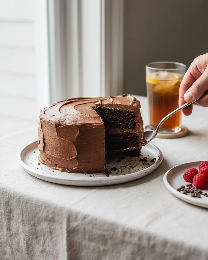 Father's Day Chocolate Stout Cake Recipe 4 final plated dish