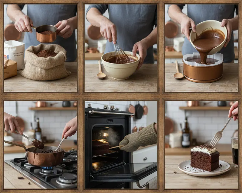 Father's Day Chocolate Stout Cake Recipe 3 cooking process