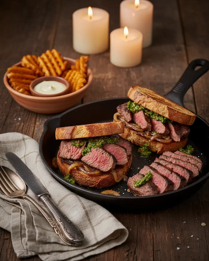Father's Day Steak Sandwich Board Recipe 4 final plated dish
