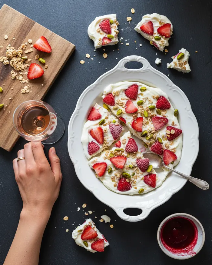Frozen Yogurt Bark with Berries Recipe 4 final plated dish