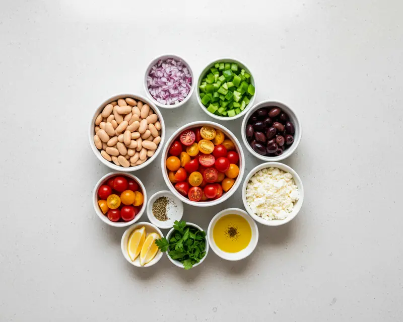 Greek Dence Bean Salad Recipe 2 ingredients