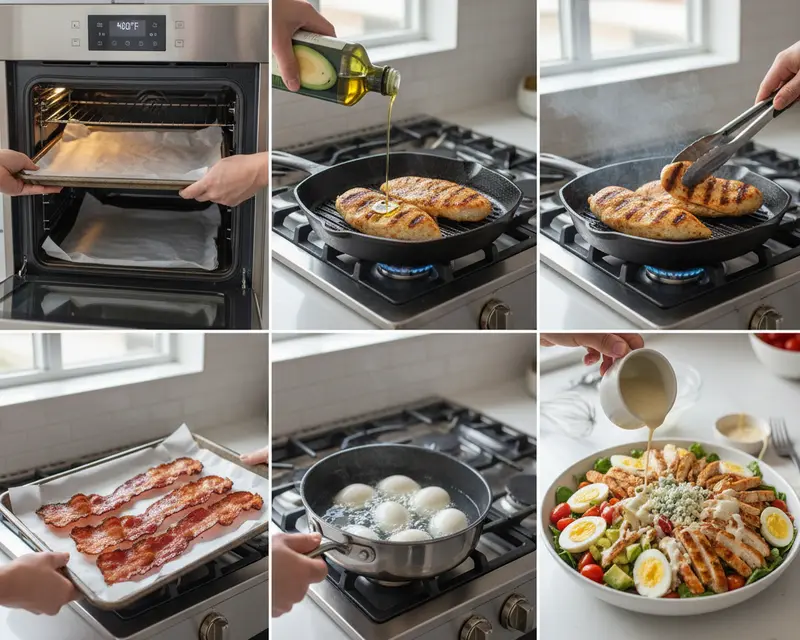 Grilled Chicken Cobb Salad Recipe 3 cooking process