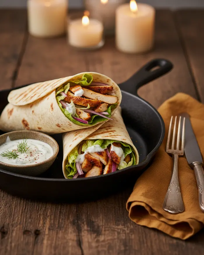Easy Grilled Chicken Shawarma Wraps Recipe 4 final plated dish