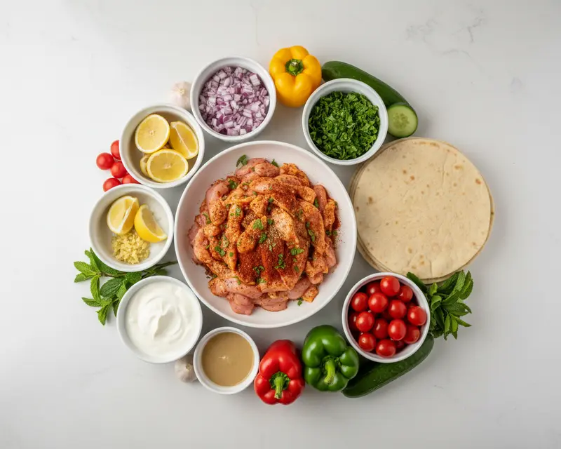Easy Grilled Chicken Shawarma Wraps Recipe 2 ingredients
