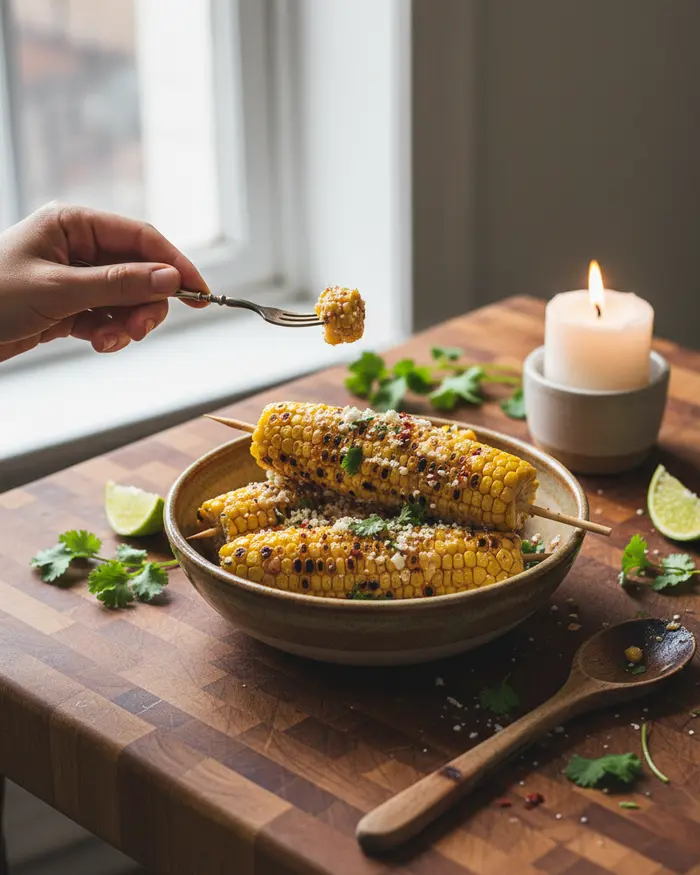 Easy Grilled Street Corn Skewers 4 final plated dish