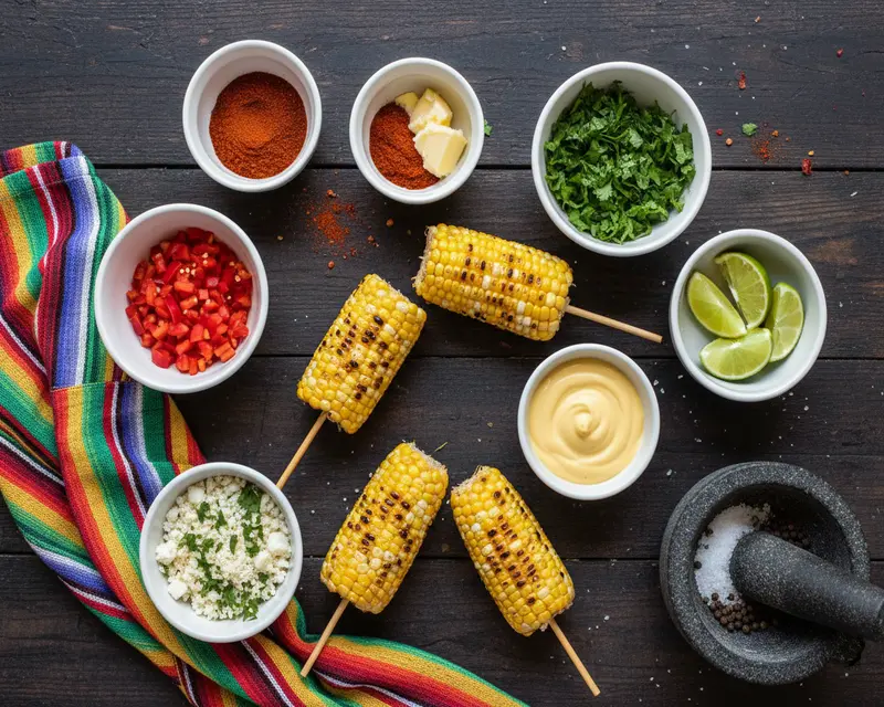 Easy Grilled Street Corn Skewers 2 ingredients