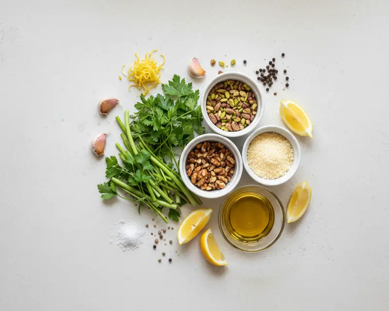 Herb Stem Pesto 2 ingredients