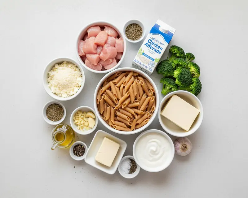 High-Protein Chicken Alfredo Bake Recipe 2 ingredients