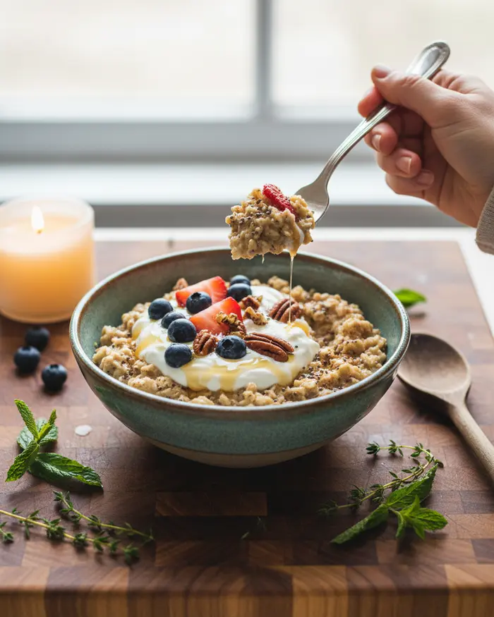 High-Protein Overnight Oats Recipe for Busy Mornings 4 final plated dish