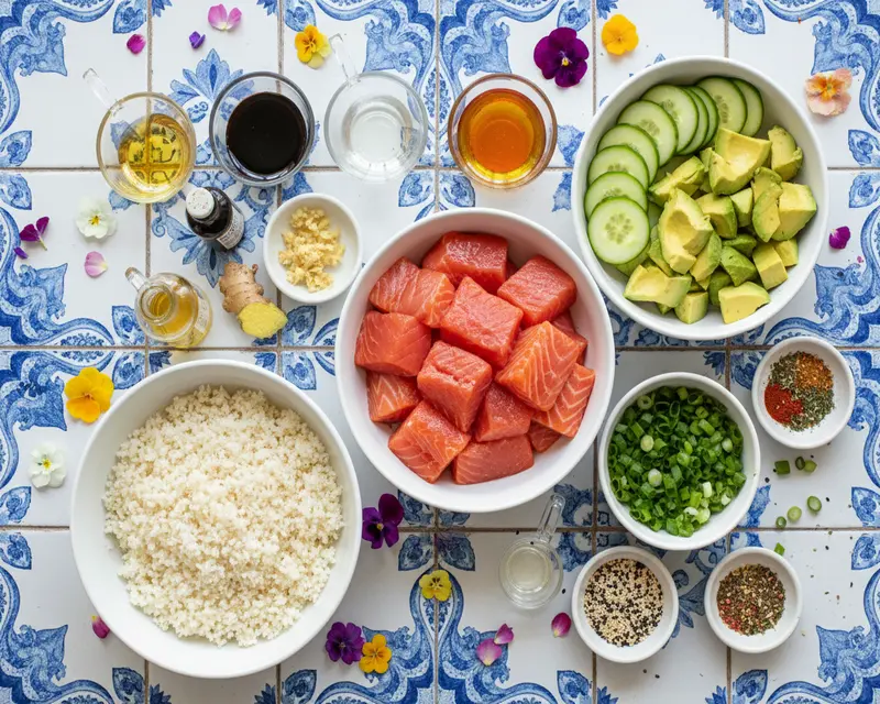 Easy Honey Garlic Salmon Bowls with Rice and Veggies 2 ingredients
