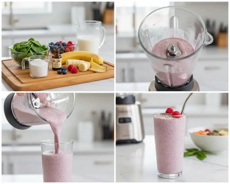 Inositol PCOS Insulin Sensitivity Smoothie 3 cooking process
