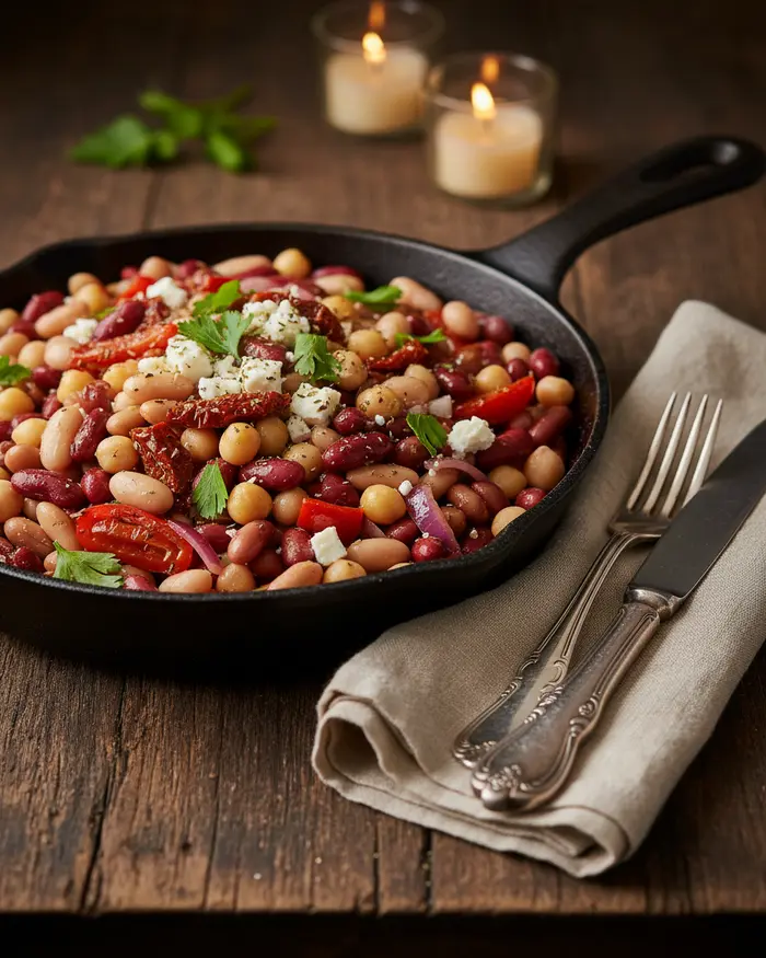 Italian Three Bean Salad Recipe 4 final plated dish
