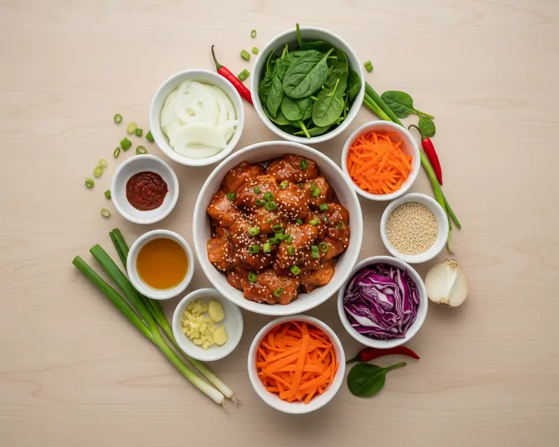Easy Korean BBQ Chicken Bowls Recipe 2 ingredients