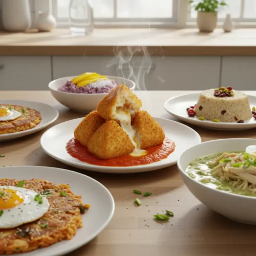 Beautiful plated Leftover Rice Transformation: 5 New Meals