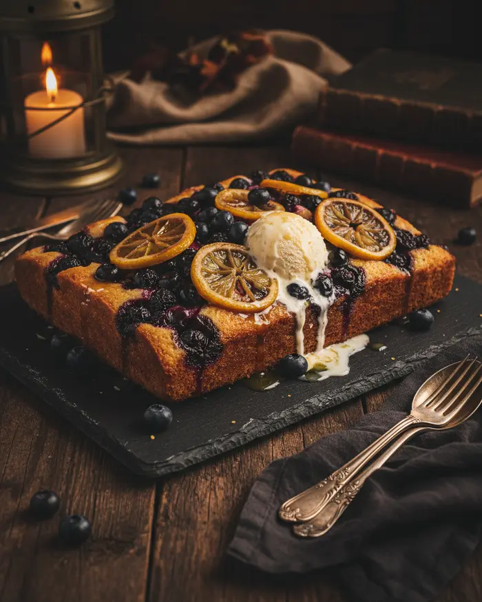 Easy Lemon Berry Dump Cake Recipe 4 final plated dish