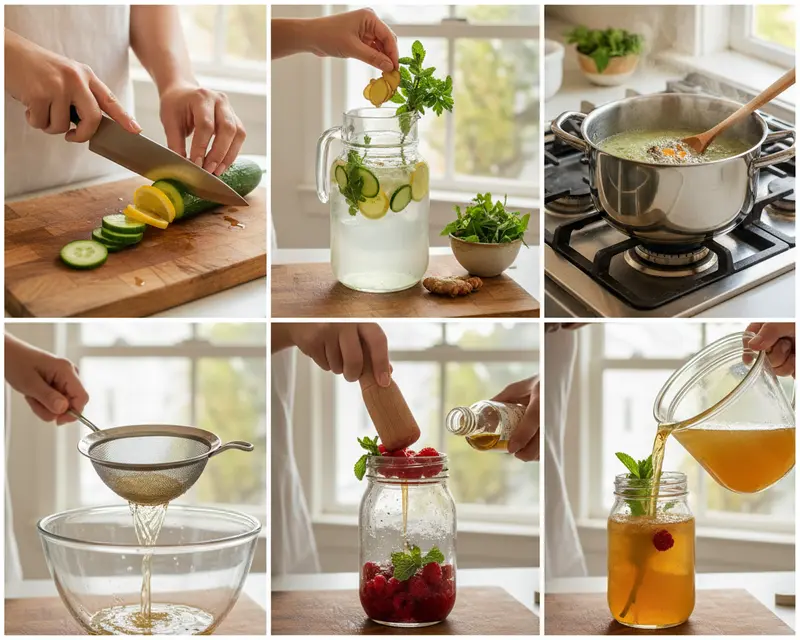 Lymphatic Drainage Summer Detox Tonic Recipe 3 cooking process
