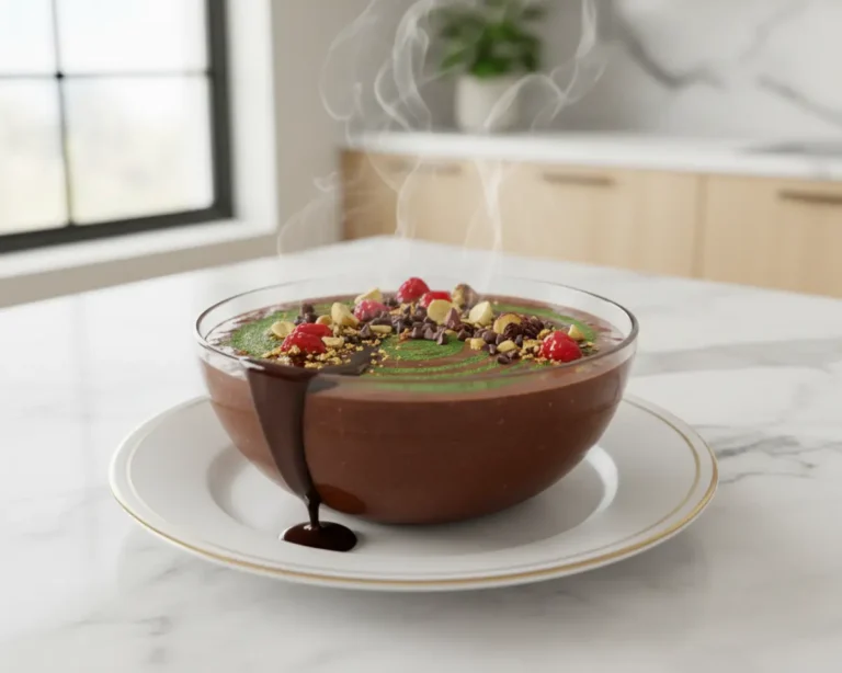 Beautiful plated Magnesium Glycinate Cacao Sleep Architecture Smoothie