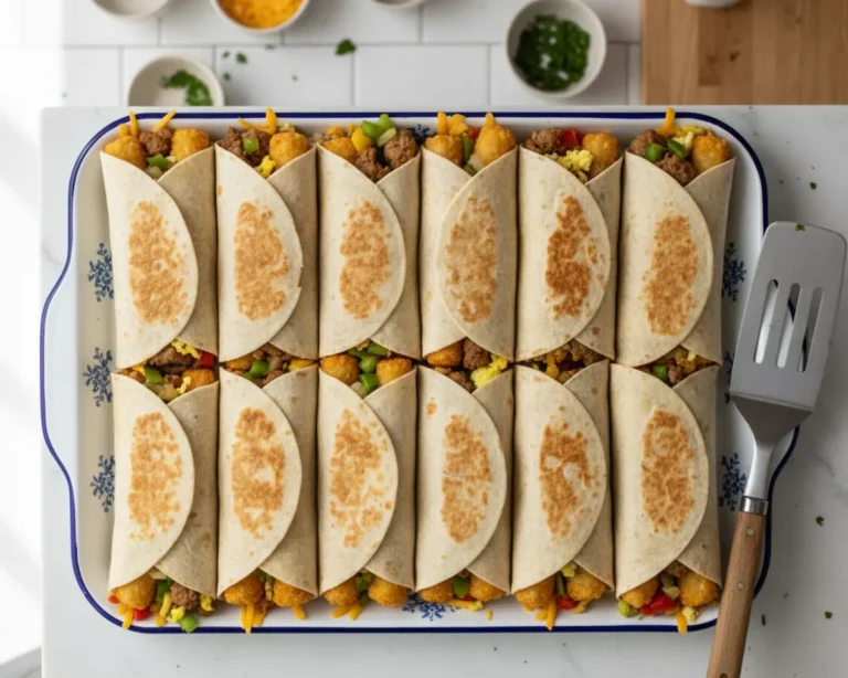 Beautiful plated Make-Ahead Breakfast Burritos