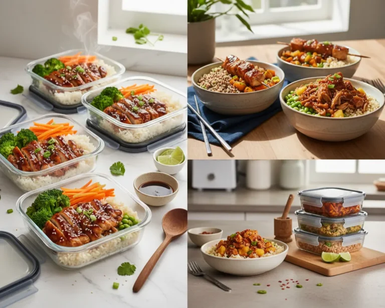 Beautiful plated Meal Prep Teriyaki Chicken Bowls