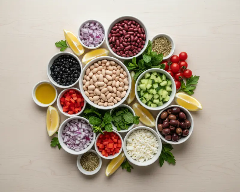 Mediterranean Dense Bean Salad Recipe 2 ingredients