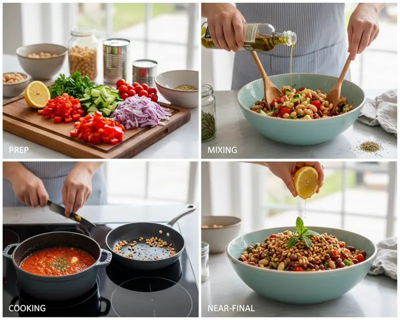 Mediterranean Dense Bean Salad Recipe 3 cooking process