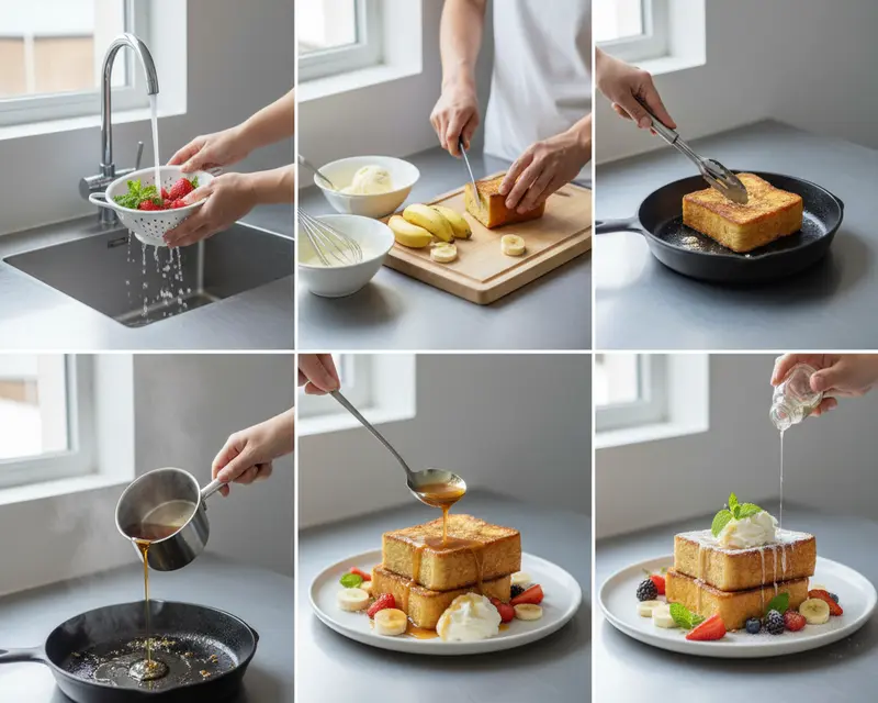 Melted Ice Cream French Toast Recipe 3 cooking process