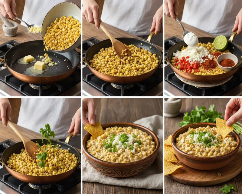 Easy Mexican Street Corn Dip Recipe 3 cooking process