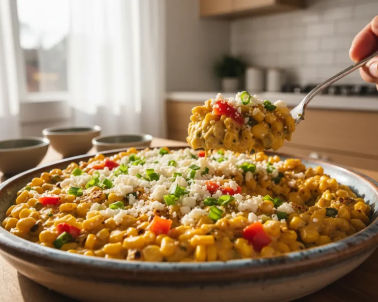 Beautiful plated Mexican Street Corn Dip