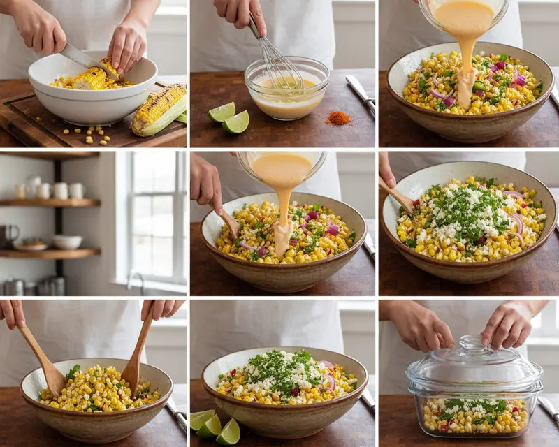 Mexican Street Corn Salad Recipe 3 cooking process