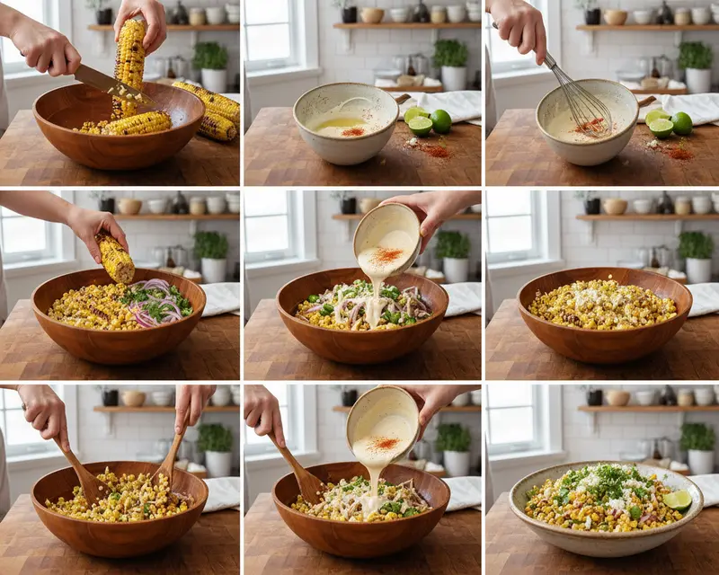 Mexican Street Corn Salad Recipe 3 cooking process