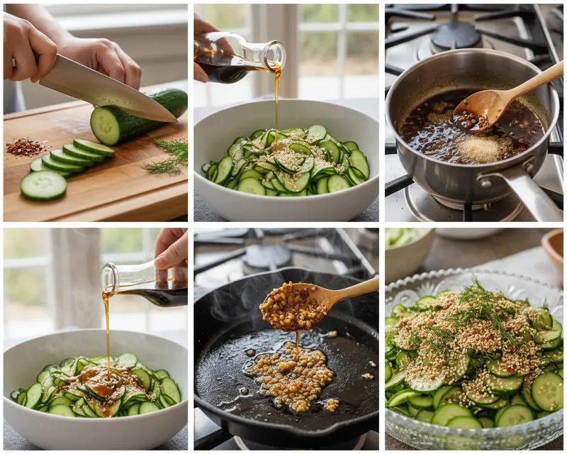 Million Dollar Cucumber Salad Recipe 3 cooking process