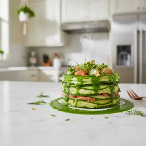 Beautiful plated Million Dollar Cucumber Salad