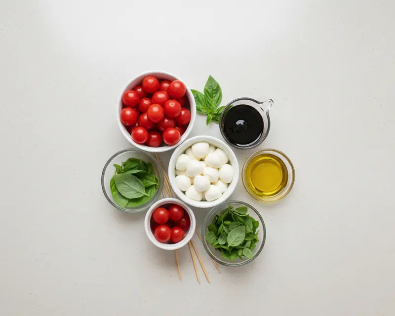 Easy Mini Caprese Skewers Recipe 2 ingredients