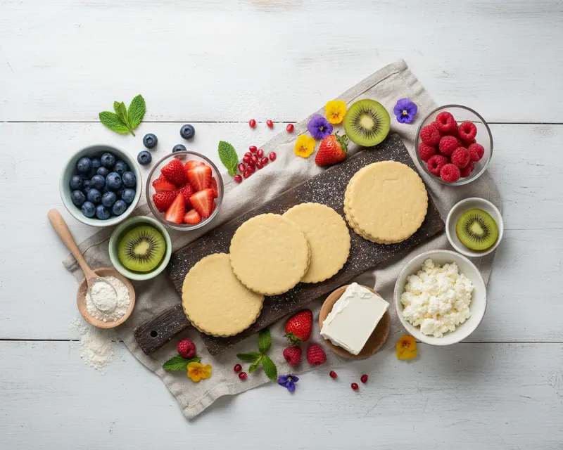 Mini Fruit Pizzas with Sugar Cookie Crust 2 ingredients