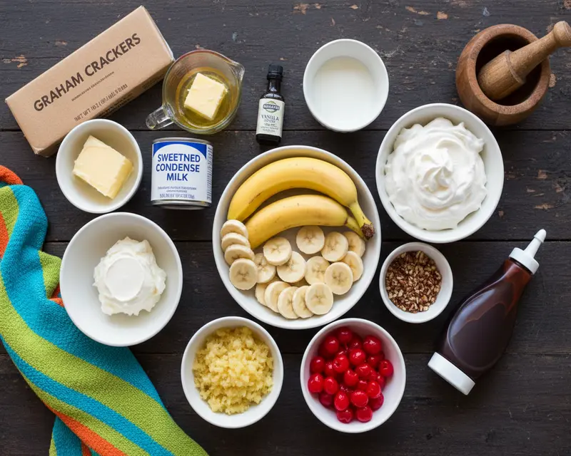 No-Bake Banana Split Icebox Cake Recipe 2 ingredients