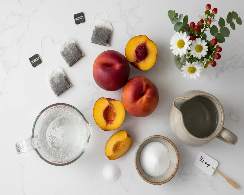 Refreshing Homemade Peach Iced Tea Recipe 2 ingredients