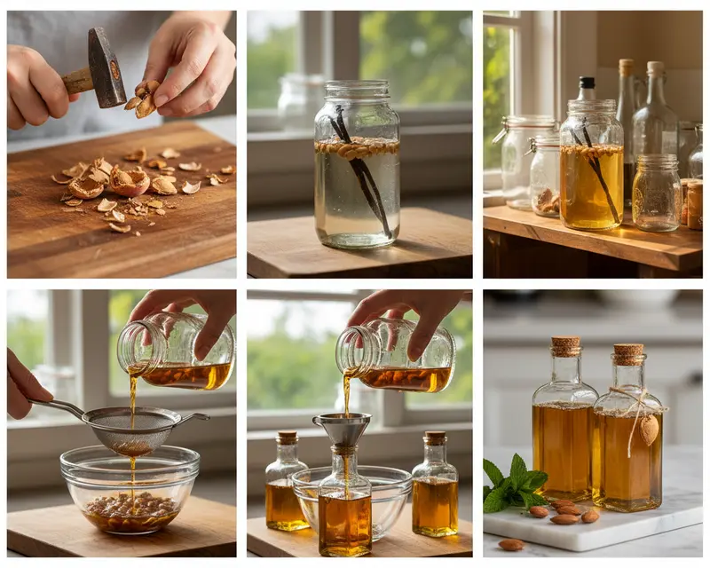 Homemade Peach Pit Almond Extract Recipe 3 cooking process